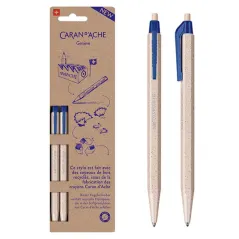 DŁUGOPIS JEDNORAZOWY CARAN D'ACHE 825 WOOD CHIPS M 2 SZTUKI