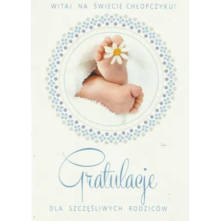 KARNET GRATULACJE Z OKAZJI NARODZIN CÓRECZKI + KOPERTA
