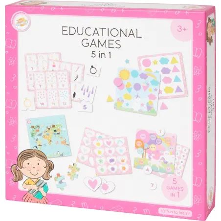 5 W 1 GRY I ZABAWY EDUKACYJNE DLA DZIEWCZYNEK 3+