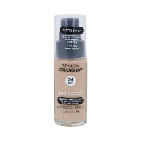 PODKŁAD Z POMPKĄ DO CERY MIESZANEJ I TŁUSTEJ Z KOMPLEKSEM SOFTFLEX 240 MEDIUM BEIGE REVLON COLORSTAY 30 ML