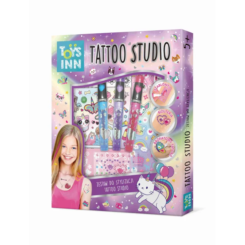 TATUAŻE TATTOO STUDIO KREATYWNY ZESTAW DO STYLIZACJI 5+
