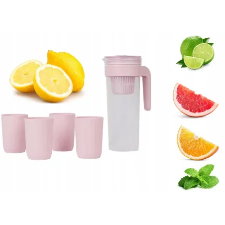 DZBANEK PIKNIKOWY FILTRUJĄCY 1L + 4 KUBKI