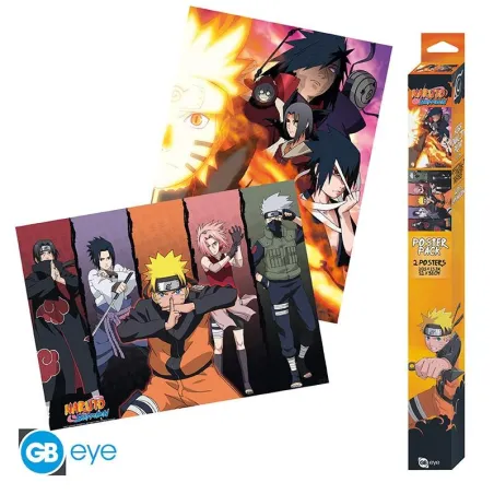 2 PLAKATY NARUTO SHIPPUDEN 52 X 38 CM