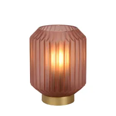 LAMPA STOŁOWA DEKORACYJNA SZKLANA LED