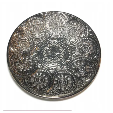 TALERZYK PODSTAWKA METALOWY AŻUROWY DEKORACYJNY 13CM