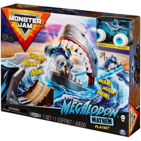 MONSTER JAM MEGALODON MAYHEM SAMOCHÓD + RAMPA 3+