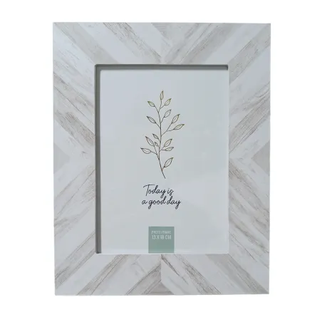 RAMKA NA ZDJĘCIA 13X18CM MOTYW JODEŁKI BIAŁO-SZARA