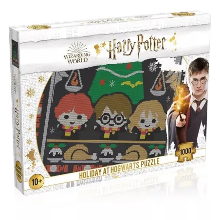 HARRY POTTER CHRISTMAS JUMPER HOLIDAY AT HOGWARTS PUZZLE 1000 ELEMENTÓW 10+
