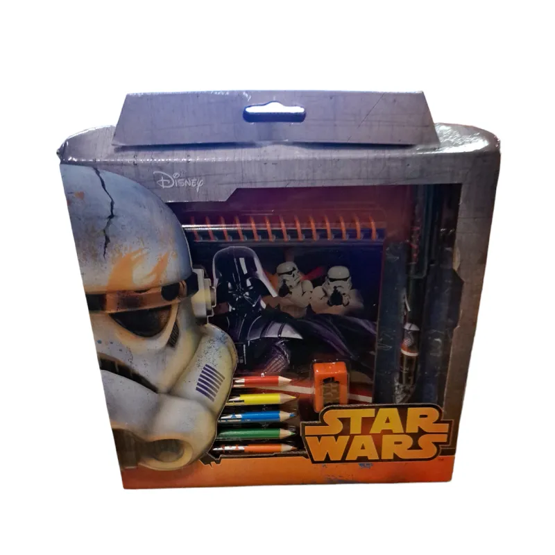 NOTES + DŁUGOPIS + KREDKI ZESTAW PREZENTOWY DISNEY STAR WARS 3+