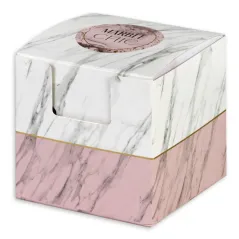 Kostka Na Biurko Biało-Różowa 900 Karteczek Marble Chic 8.5 X 8.5 Cm
