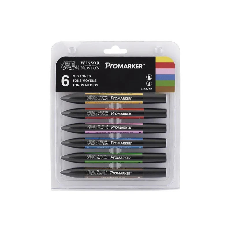ZESTAW PROMARKERÓW WINSOR&NEWTON MIDI TONES 6 SZTUK