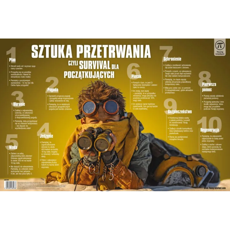 PODKŁADKA NA BIURKO SZTUKA PRZETRWANIA YOUNG INTELLECT 55 X 36.5 CM