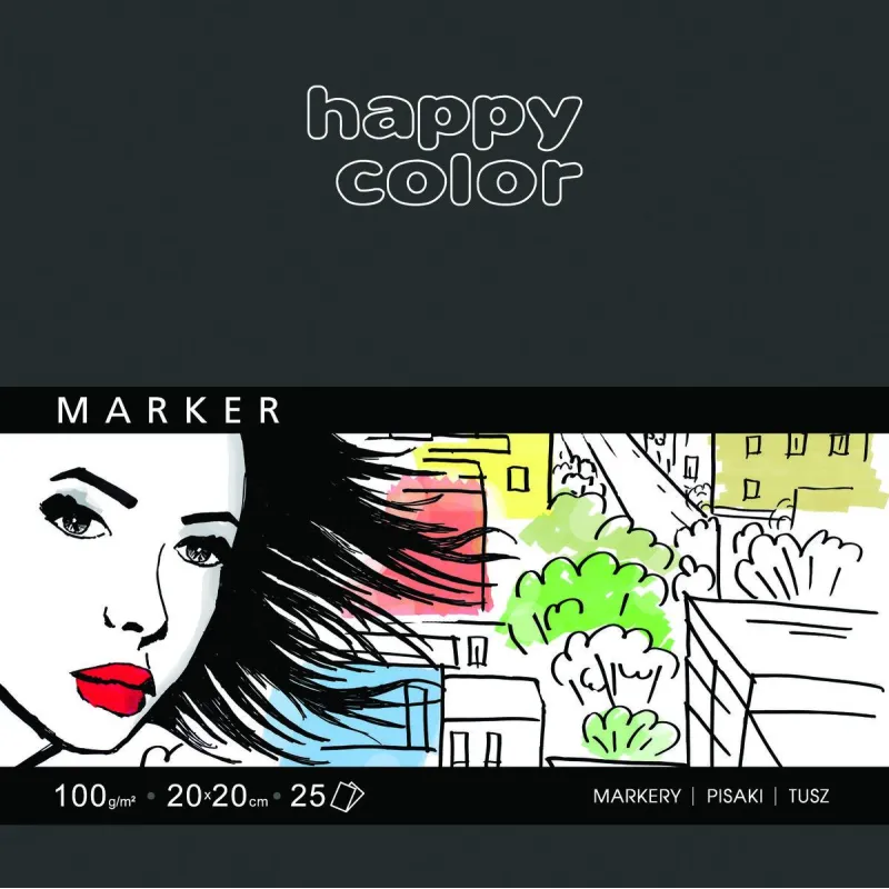 BLOK DO MARKERÓW HAPPY COLOR 20 X 20 CM 25 KARTEK