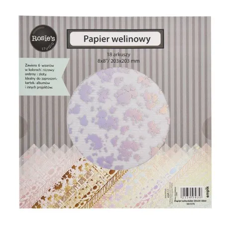 ZESTAW PAPIERÓW WELINOWYCH DO SCRAPBOOKINGU 18 ARKUSZY
