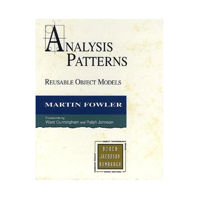 ANALYSIS PATTERNS. REUSABLE OBJECT MODELS Martin Fowler