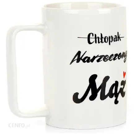 Kubek Porcelanowy Wykreślanka Chłopak Narzeczony Mąż 420 Ml Kubek Porcelanowy Wykreślanka Chłopak Narzeczony Mąż 420 Ml