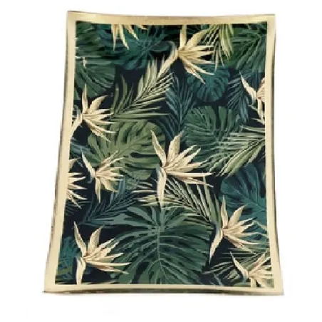 TALERZYK DEKORACYJNY SZKLANY LIŚĆ MONSTERA 10 X 10 CM