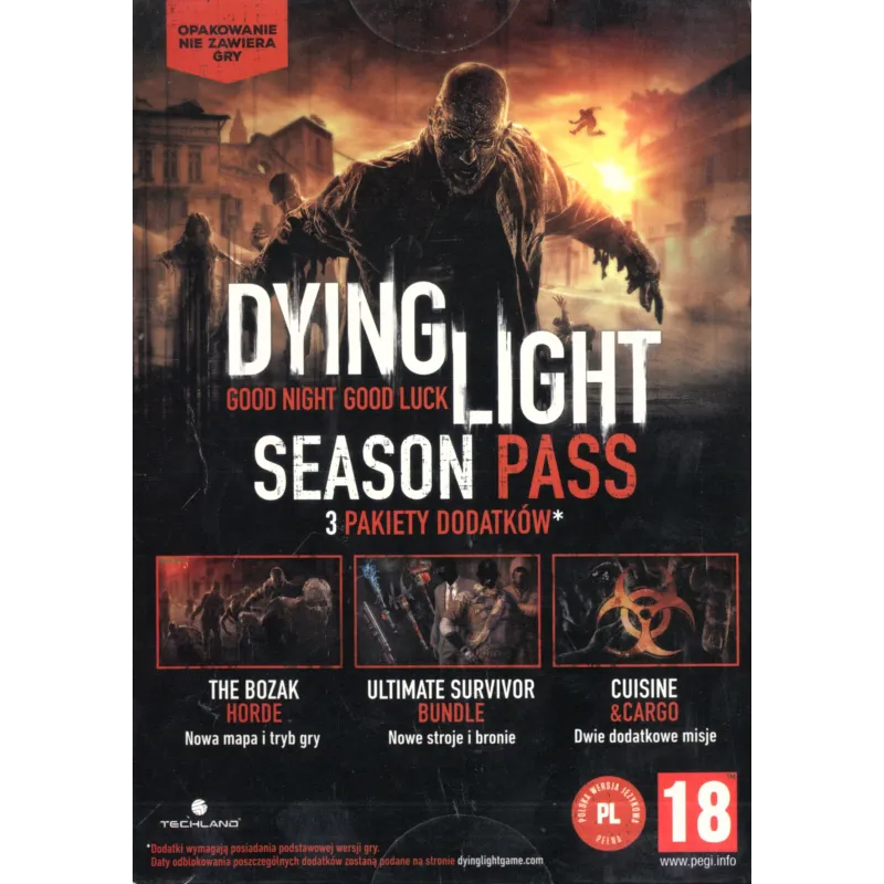 DYING LIGHT - SEASON PASS PAKIET DODATKÓW DO GRY DIGITAL