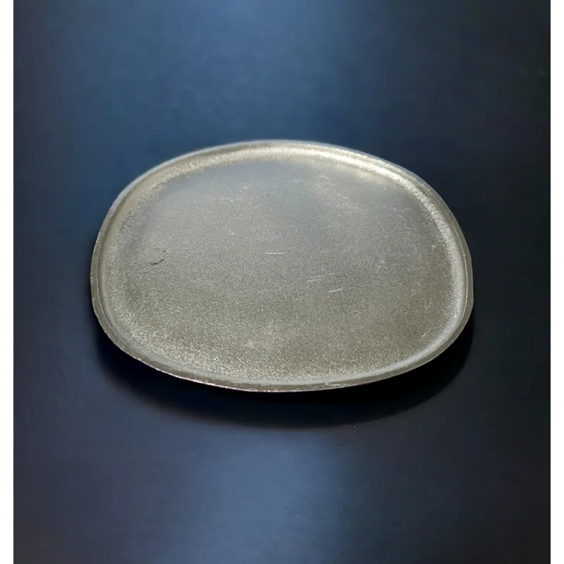 TALERZYK DEKORACYJNY SREBRNY ALUMINIOWY