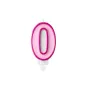ŚWIECZKA CYFERKA 0 RÓŻOWA