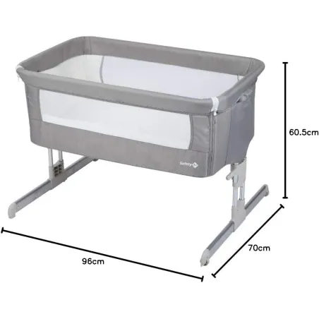 Łóżeczko Dostawne Safety 1St Calidoo Warm Grey 0+