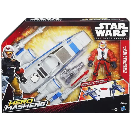MYŚLIWIEC RESISTANCE X-WING & RESISTANCE PILOT STAR WARS HERO MASHERS 4+ - Hasbro