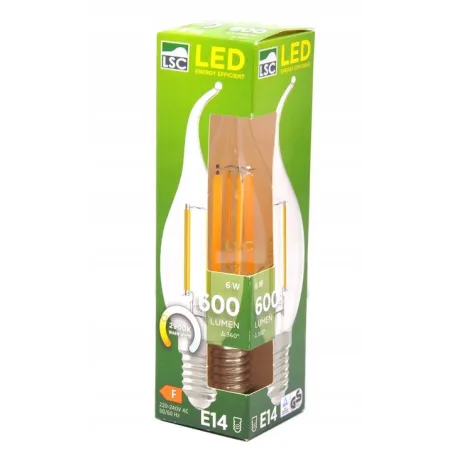 ŻARÓWKA LED E14 600 LUMEN 6W BIAŁY CIEPŁY