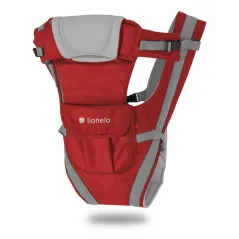 NOSIDEŁKO ERGONOMICZNE DLA NIEMOWLĄT I DZIECI LIONELO ISA RED 0-12 KG 0+