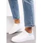 Sneakersy Na Płaskiej Podeszwie Wiązane Z Modną Wstawką Biało-Niebieskie Rozmiar 40 Sneakersy Na Płaskiej Podeszwie Wiązane Z Modną Wstawką Biało-Niebieskie Rozmiar 40
