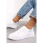 Sneakersy Na Płaskiej Podeszwie Wiązane Z Modną Wstawką Biało-Niebieskie Rozmiar 40 Sneakersy Na Płaskiej Podeszwie Wiązane Z Modną Wstawką Biało-Niebieskie Rozmiar 40