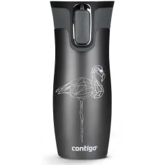 KUBEK TERMICZNY CONTIGO WEST LOOP FLAMING SWAROVSKI EDYCJA LIMITOWANA GRAFITOWY 470 ML