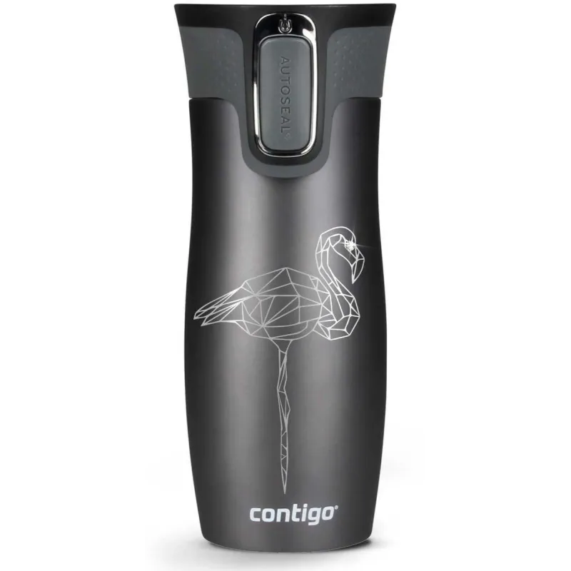KUBEK TERMICZNY CONTIGO WEST LOOP FLAMING SWAROVSKI EDYCJA LIMITOWANA GRAFITOWY 470 ML