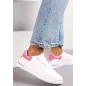 Biało-Fuksjowe Wiązane Sneakersy Na Płaskiej Podeszwie Rozmiar 37 Biało-Fuksjowe Wiązane Sneakersy Na Płaskiej Podeszwie Rozmiar 37