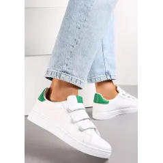 Biało-Zielone Sneakersy Z Trzema Paskami Na Rzep Rozmiar 38