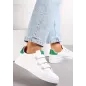 Biało-Zielone Sneakersy Z Trzema Paskami Na Rzep Rozmiar 38