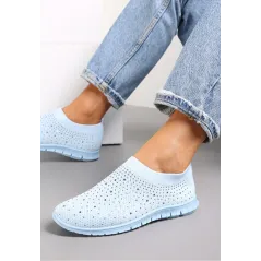 NIEBIESKIE BUTY SPORTOWE ZDOBIONE CYRKONIAMI ROZMIAR 37