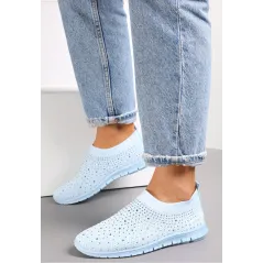 Niebieskie Buty Sportowe Zdobione Cyrkoniami Rozmiar 37