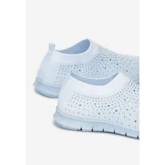 NIEBIESKIE BUTY SPORTOWE ZDOBIONE CYRKONIAMI ROZMIAR 37