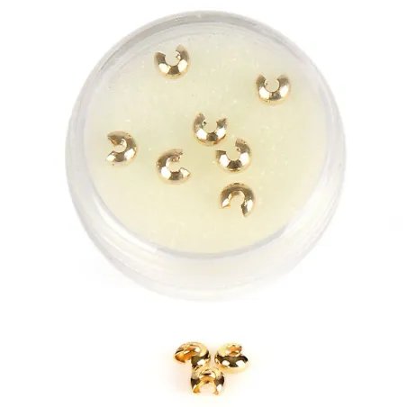 OTOCZKA KORALIKA, 5 MM, ZŁOTA