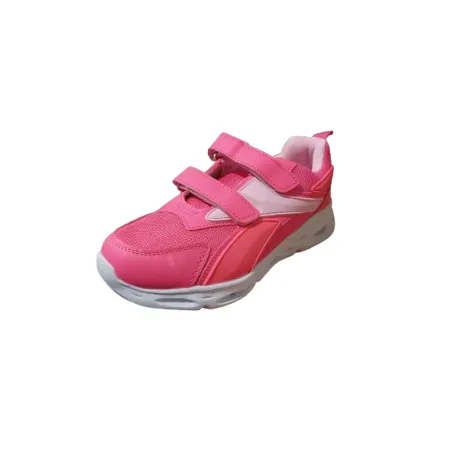 Buty Sportowe Zapinane Na Rzep Ze Świecącą Podeszwą Różowe Rozmiar 27