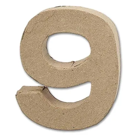 Cyfra 9 Mała Z Pap-Mache 10 Cm Cyfra 9 Mała Z Pap-Mache 10 Cm