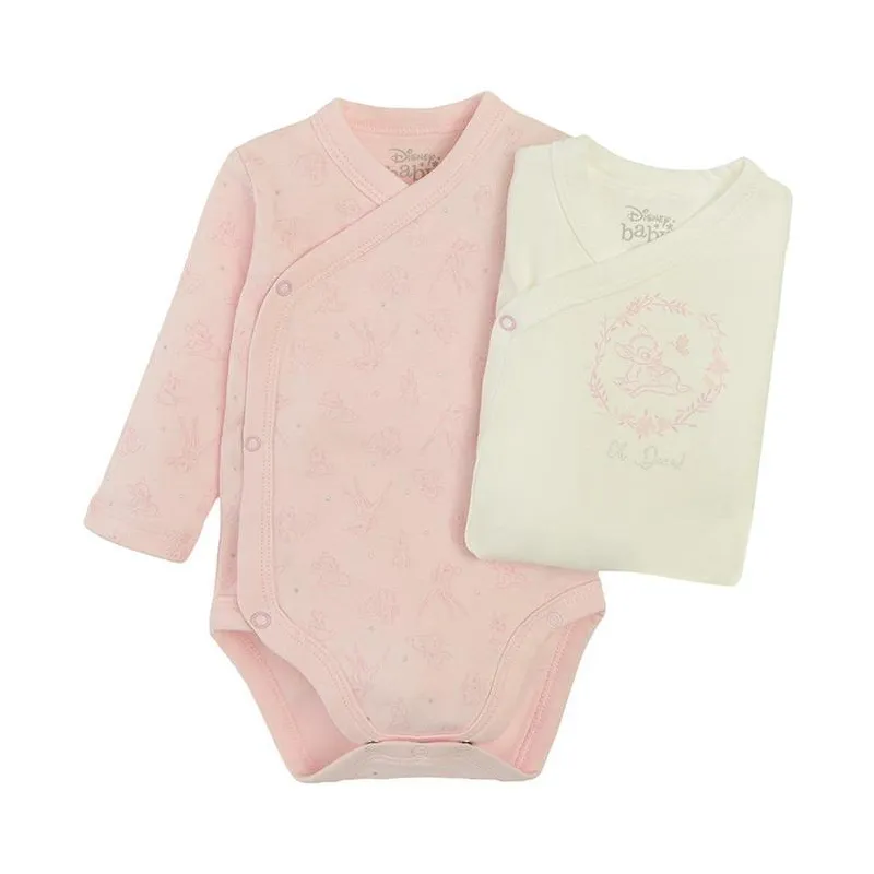 BAWEŁNIANE BODY DZIEWCZĘCE Z DŁUGIM RĘKAWEM 2 SZTUKI DISNEY BAMBI 74CM COOL CLUB