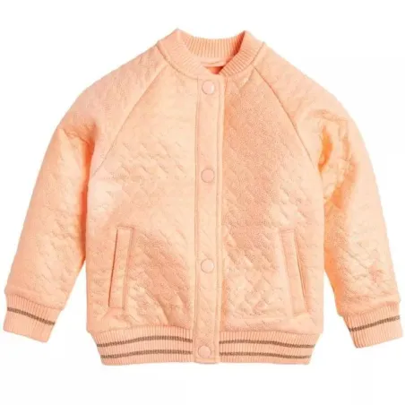 BLUZA DZIEWCZĘCA BOMBERKA BRZOSKWINIOWO-ZŁOTA PIKOWANA  128CM COOL CLUB