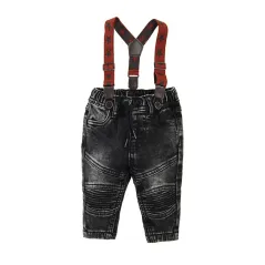 SPODNIE CHŁOPIĘCE JEANSOWE Z SZELKAMI 86CM COOL CLUB
