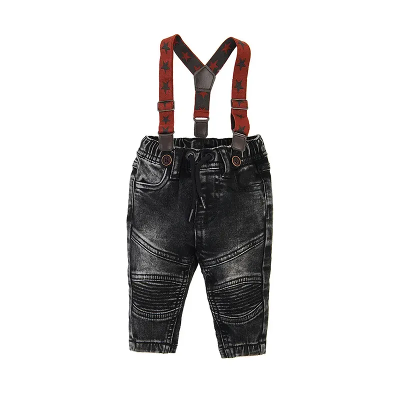 SPODNIE CHŁOPIĘCE JEANSOWE Z SZELKAMI 86CM COOL CLUB