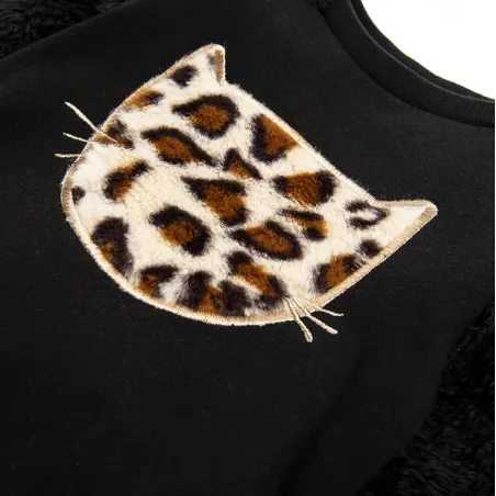 Bluza Dziewczęca Czarna Kot 122Cm Cool Club