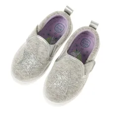 TRAMPKI DZIEWCZĘCE SLIP ON SZARE GWIAZDA ROZMIAR 21 COOL CLUB