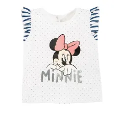 T-Shirt Dziewczęcy Biały W Kropki Myszka Minnie 86 Cm Cool Club