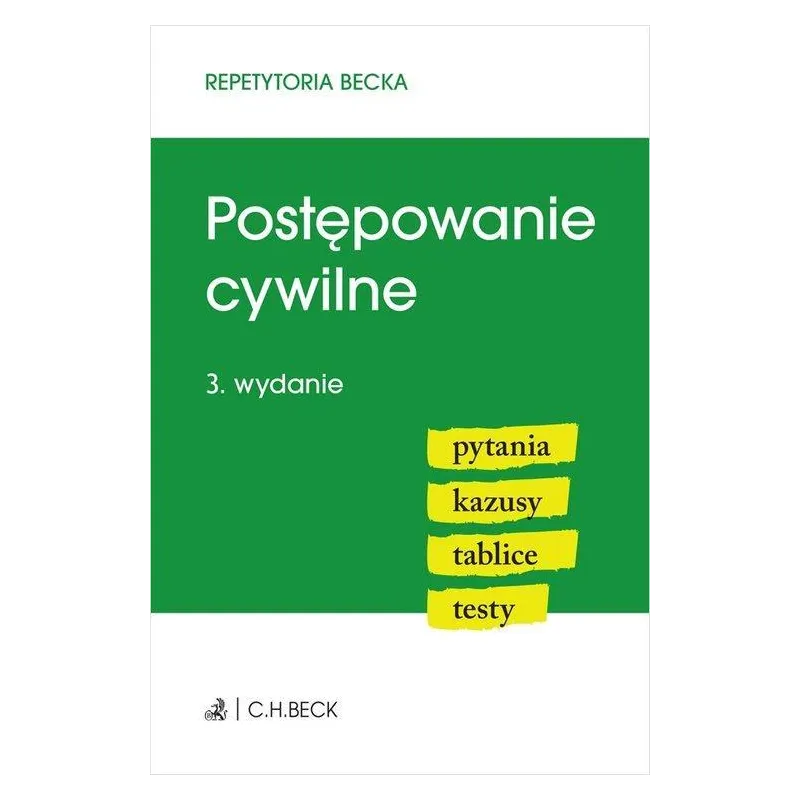 POSTĘPOWANIE CYWILNE. PYTANIA. KAZUSY. TABLICE