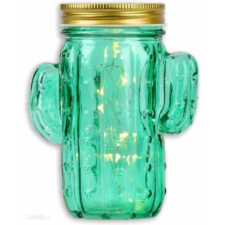 Dekoracja Kaktus Led Green Deco 14 X 7 Cm